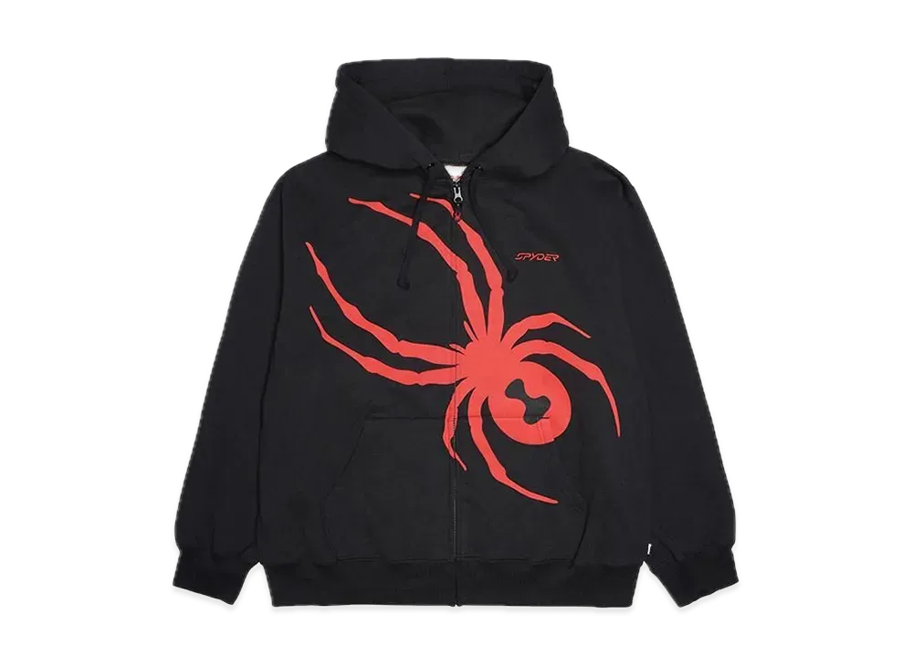 Supreme x Spyder Zip Up Hooded Sweatshirt "Black"