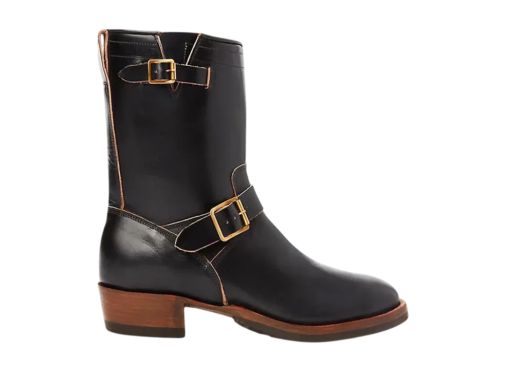RRL Ralph Lauren Leather Boot "Black Over Brown"
