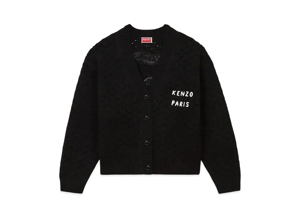KENZO 'Lunar New Year' Embroidery Wool Cardigan "Black"
