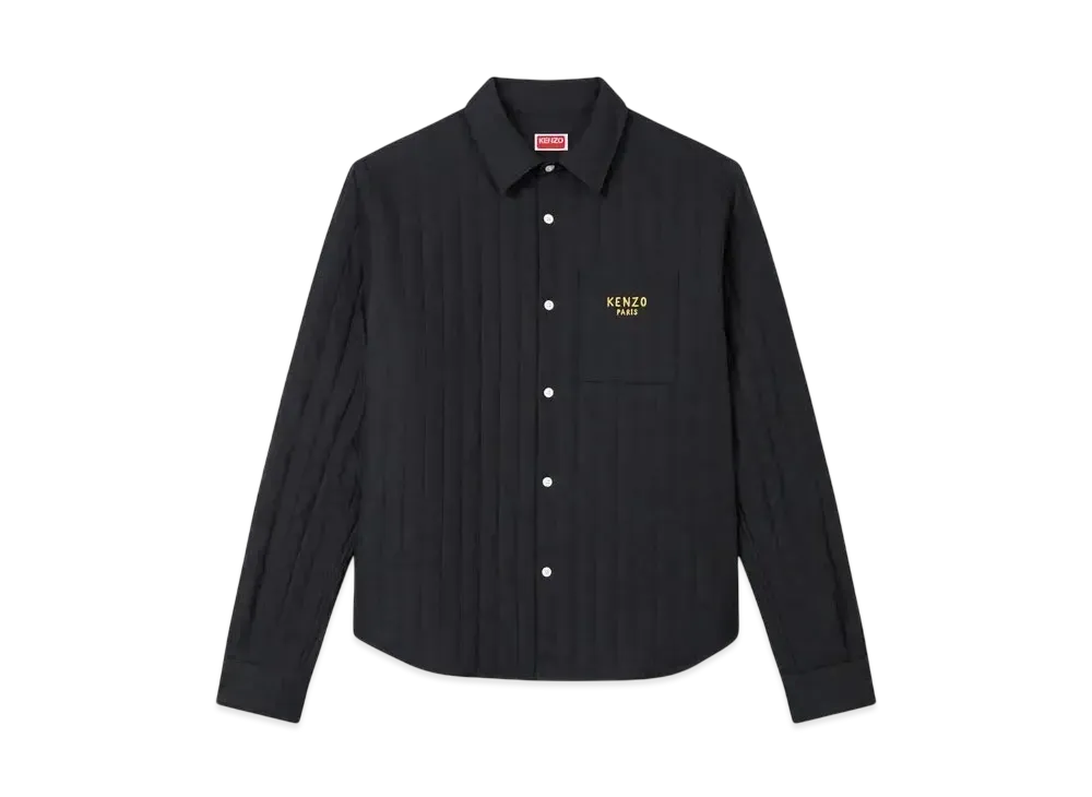 KENZO 'Lunar New Year' Quilting Padded Overshirt in Cotton Poplin Unisex "Black"