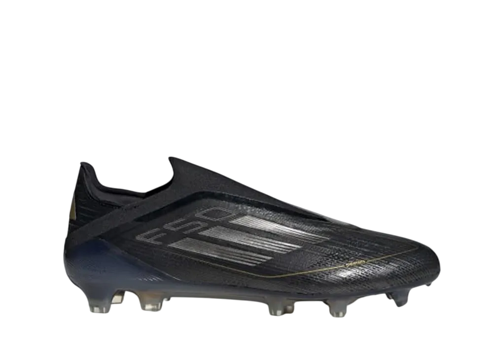 アディダス F50 エリート レースレス FG "コアブラック/アイアンメタリック/ゴールドメタリック"