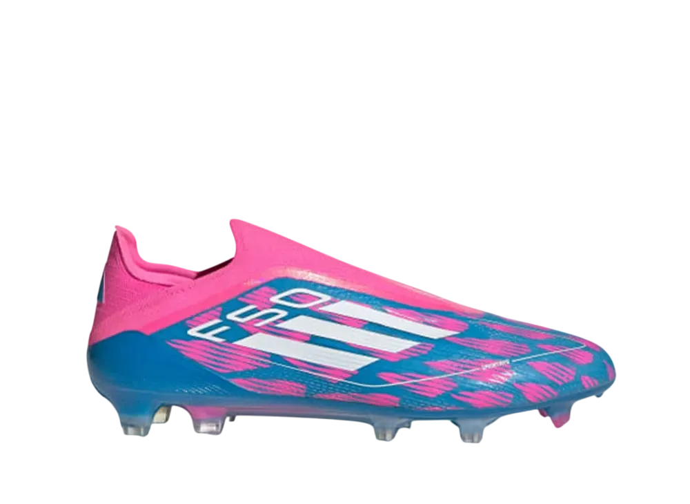 adidas F50 Elite Laceless FG "Solar Blue/Cloud White/Solar Pink"