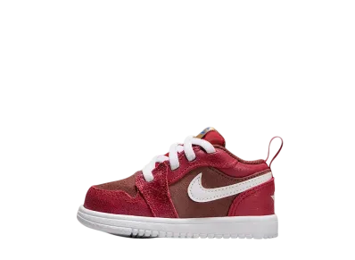 ナイキ TD ジョーダン1 ロー ALT SE "ダークポニー/バーシティレッド/メタリックゴールド/ホワイト" (キッズ)