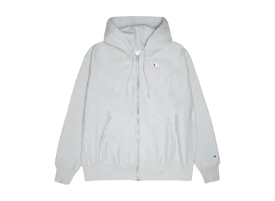 Champion Reverse Weave Full Zip Hoodie "Oxford Gray/White Logo"