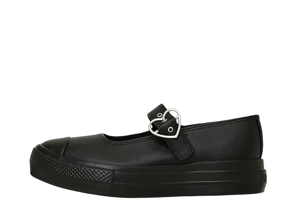 コンバース ウィメンズ オールスター ライト PLTS MJ ハートバックル OX "ブラック"