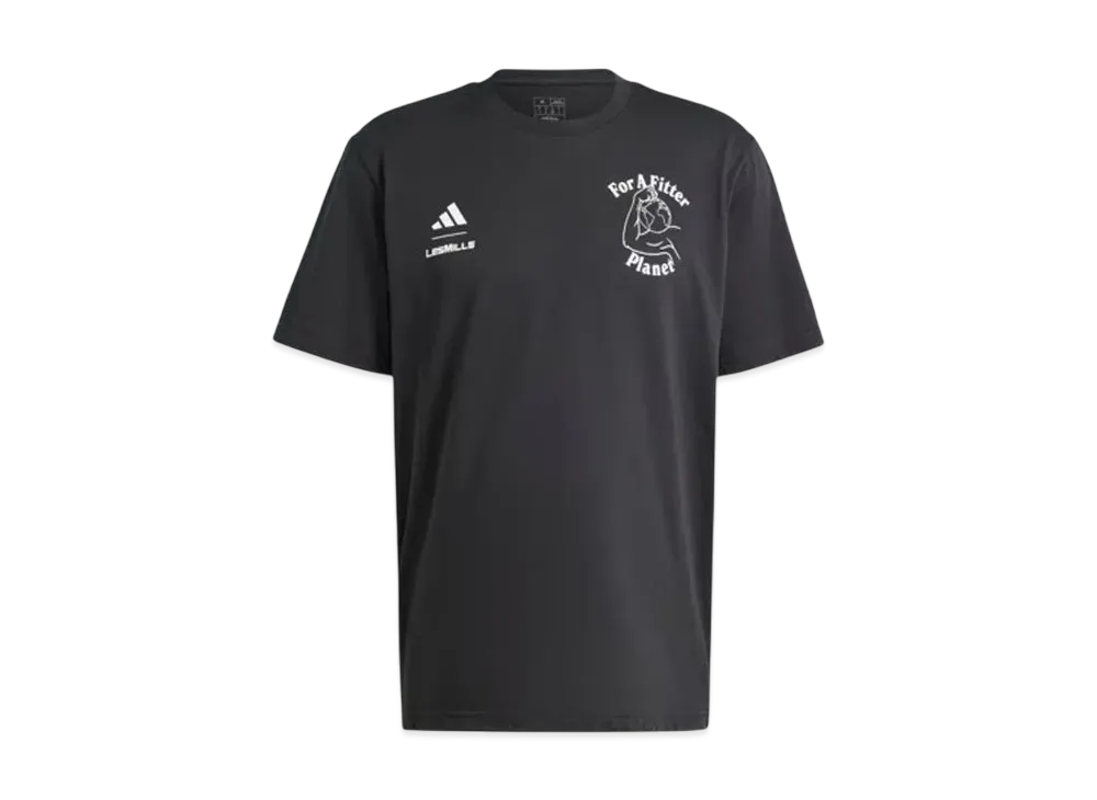 adidas Les Mills For A Fitter Planet Graphic Short Sleeve T-shirt "Black"