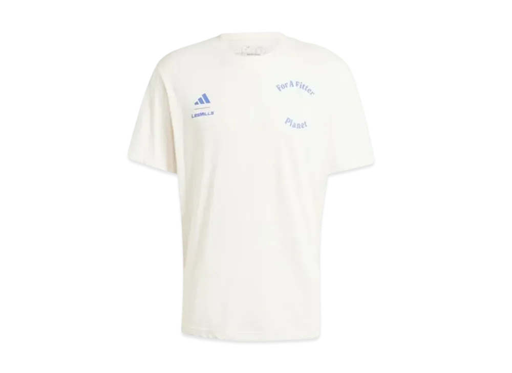 adidas Les Mills For A Fitter Planet Graphic Short Sleeve T-shirt "Chalk White"