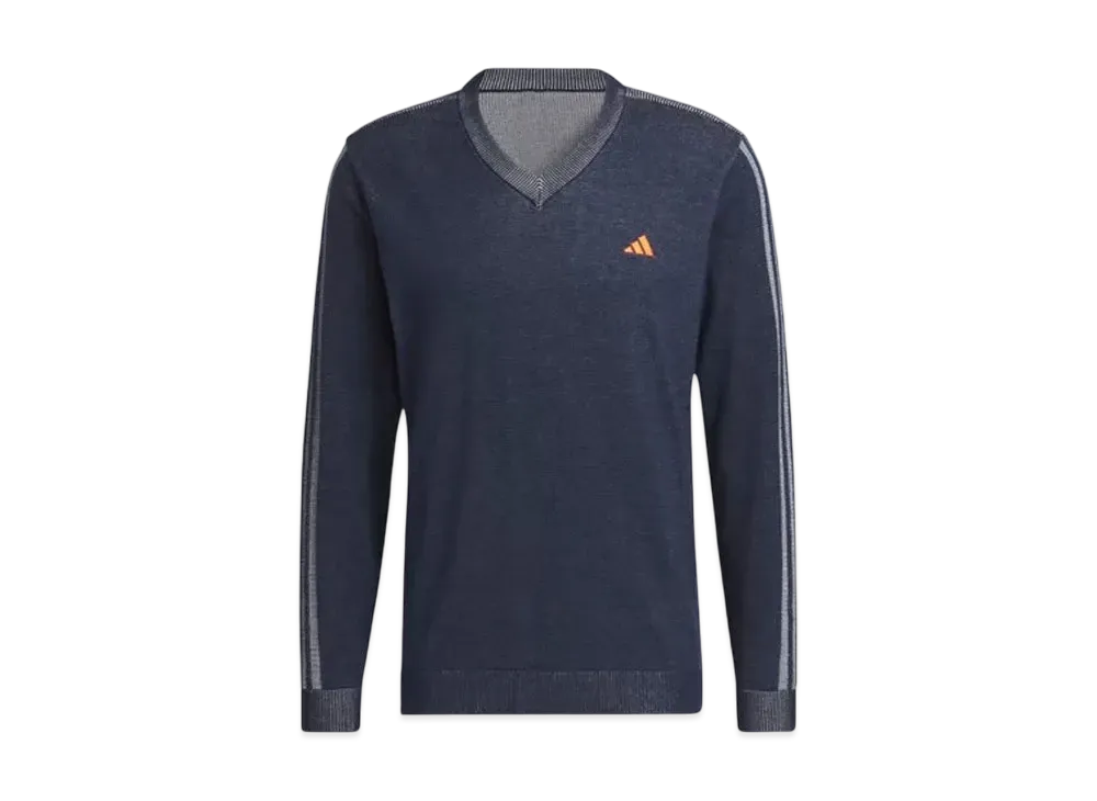 adidas Made To Be Remade Long Sleeve V-Neck Sweater "Collegiate Navy/White"