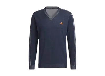 adidas Made To Be Remade Long Sleeve V-Neck Sweater "Collegiate Navy/White"