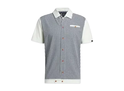 adidas Malbon Gingham Check Full Open Shirt "Crystal Jade"