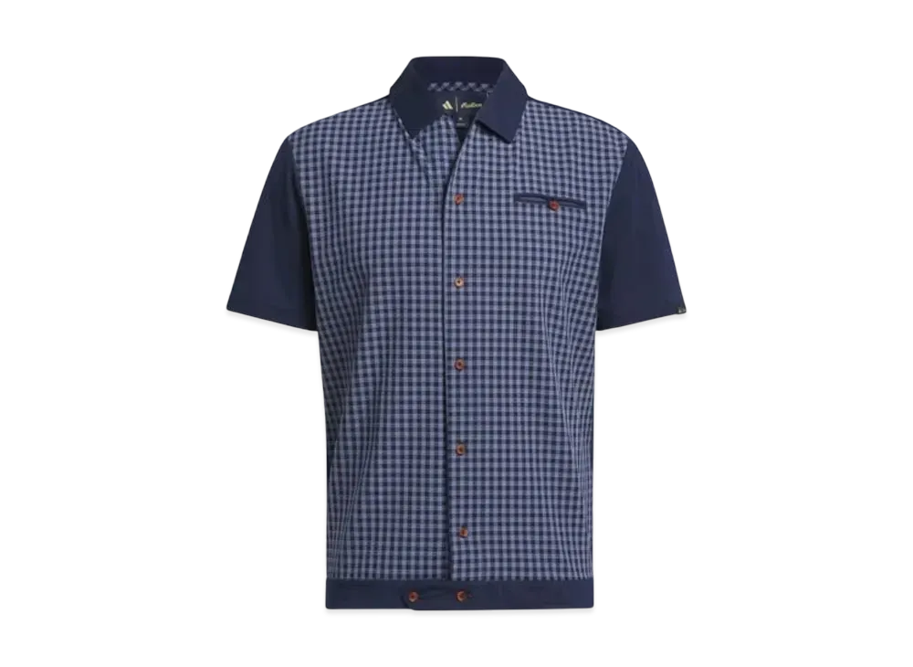 adidas Malbon Gingham Check Full Open Shirt "Collegiate Navy"
