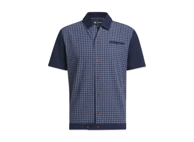 adidas Malbon Gingham Check Full Open Shirt "Collegiate Navy"