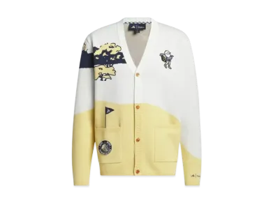adidas Malbon Graphic Cardigan "Crystal Jade/Oat/Collegiate Navy"