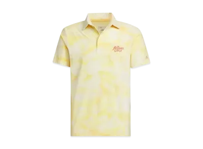 adidas Play Green Tie-Dye Print Stretch-Dry Polo "Ivory/Semi Spark"