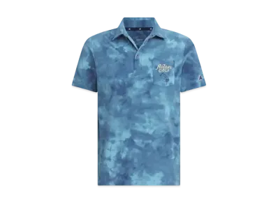adidas Play Green Tie-Dye Print Stretch-Dry Polo "Semi Blue Burst/Collegiate Navy"