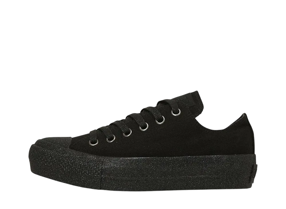 コンバース ウィメンズ オールスター PLTS グリッターボトム OX "ブラック/ブラック"
