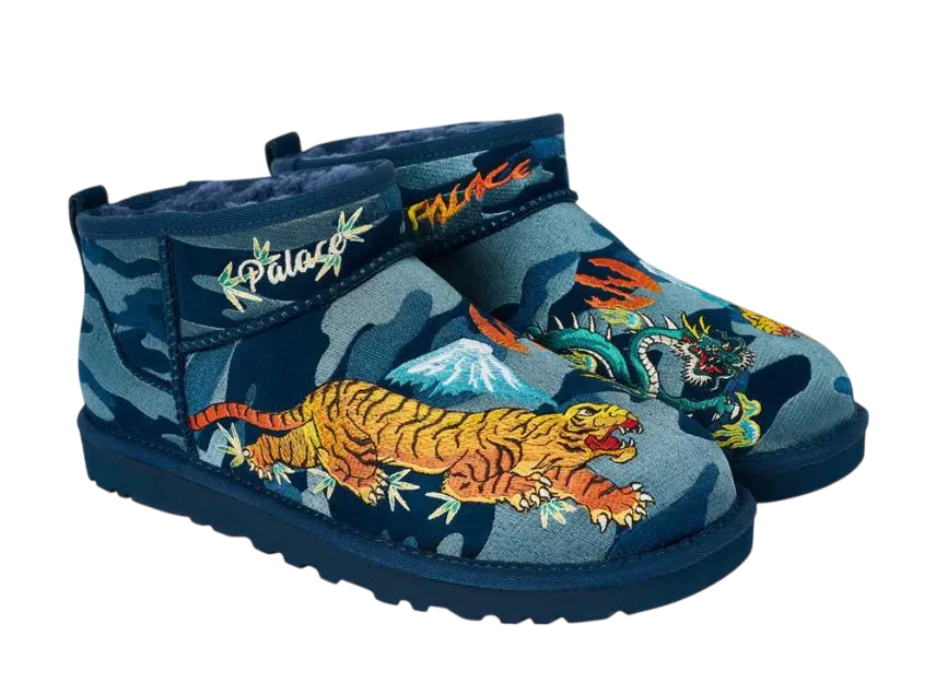 パレス × アグ ウルトラ ミニ ブーツ カモ "ネイビー"