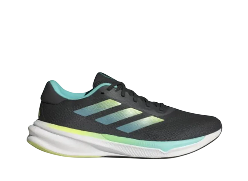 アディダス スーパーノヴァ ストライド ランニング "コアブラック/パルスライム/フラッシュアクア"