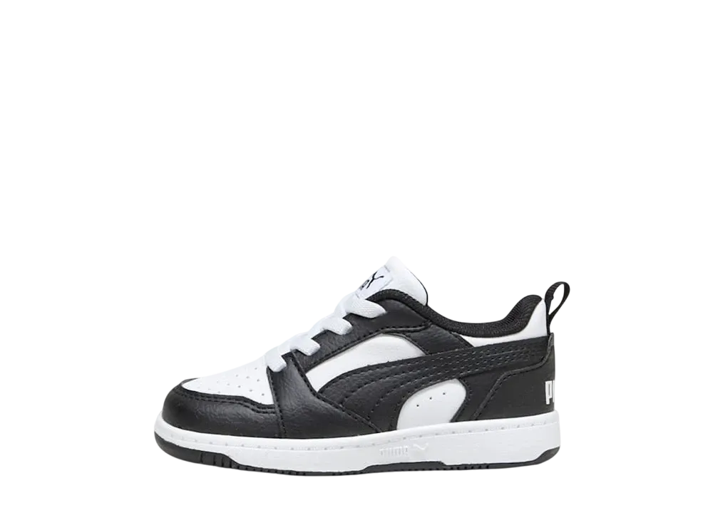 プーマ TD リバウンド V6 ロー "プーマホワイト/プーマブラック" (キッズ)