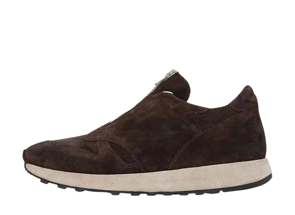 nonnative DWELLER JOG TRAINER COW LEATHER by SABOR "BROWN"