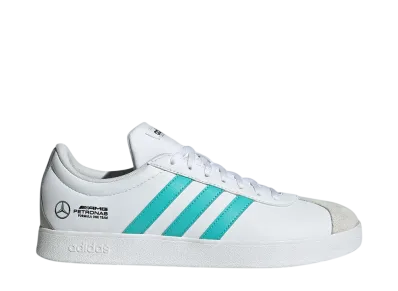 Mercedes AMG PETRONAS F1 Team × adidas VL Court "Cloud White/Semi Mint Rush/Core Black"