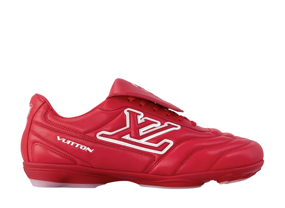 ルイヴィトン LV フットプリント サッカー スニーカー "ルージュ"