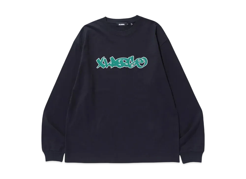 XLARGE XL TAGGING L/S TEE "BLACK"