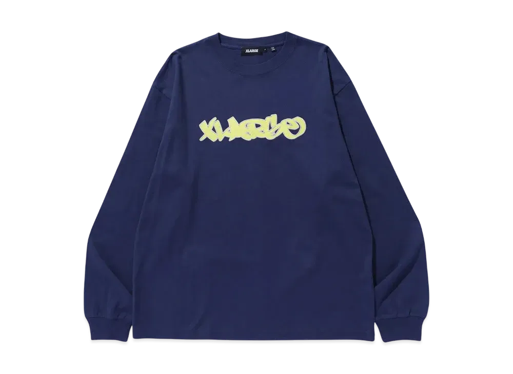XLARGE XL TAGGING L/S TEE "NAVY"