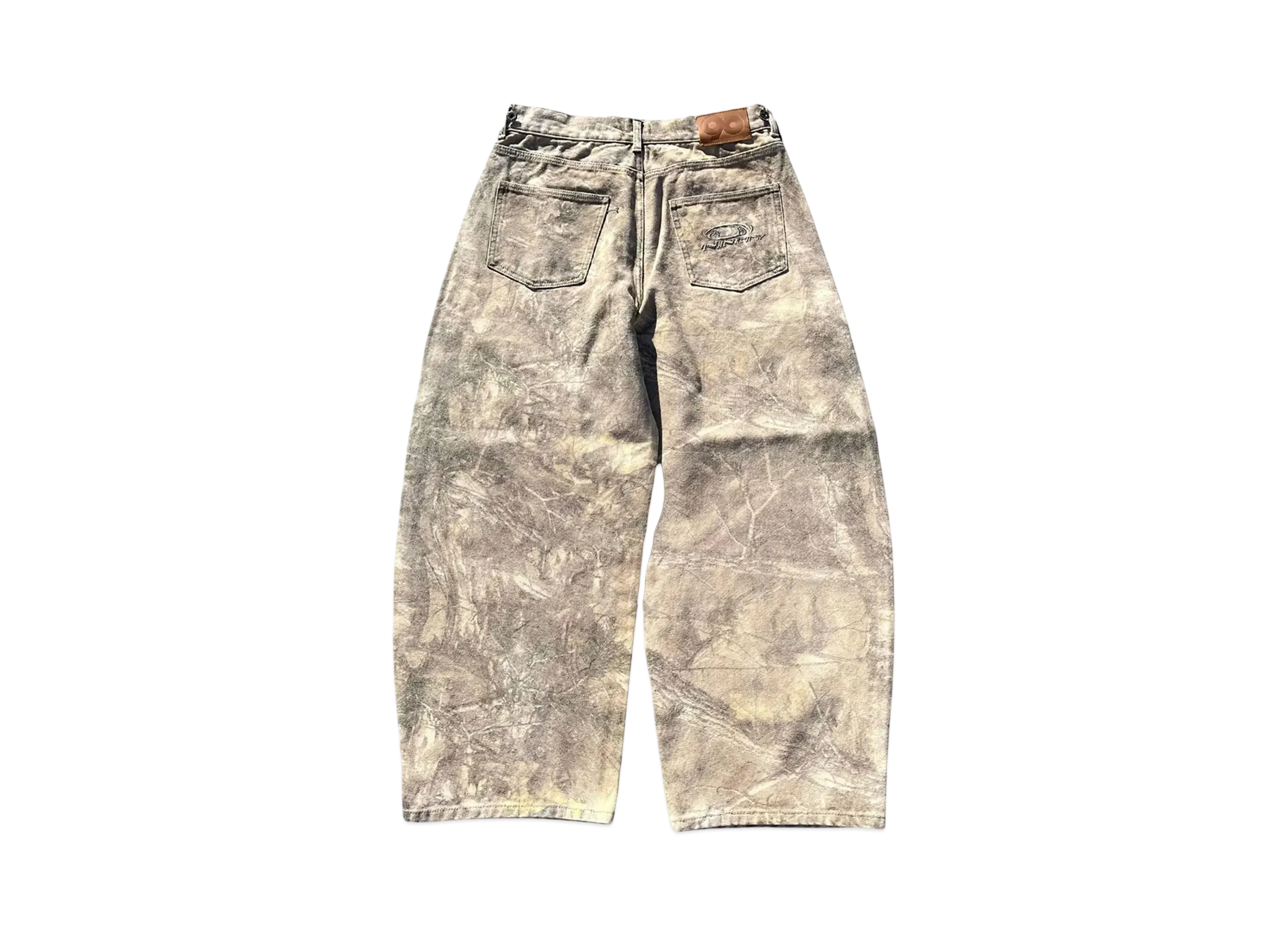 9090 Heisei Logo Buggy Ballon Denim Pants "REAL TREE"
