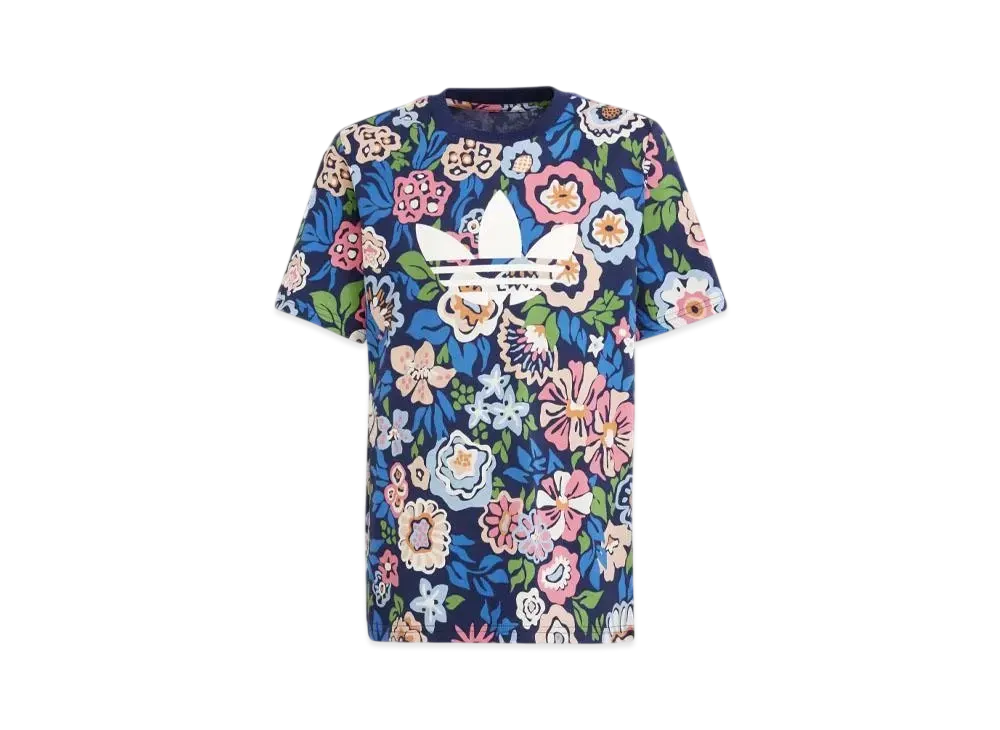 adidas x Liberty London Short Sleeve T-shirt (Kids) "Night Indigo/Multicolor"