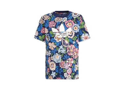 adidas x Liberty London Short Sleeve T-shirt (Kids) "Night Indigo/Multicolor"