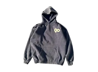 9090 90 Logo Vintage Ballon Hoodie "WASH NAVY"