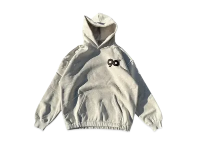 9090 90 Logo Vintage Ballon Hoodie "OATMEAL"
