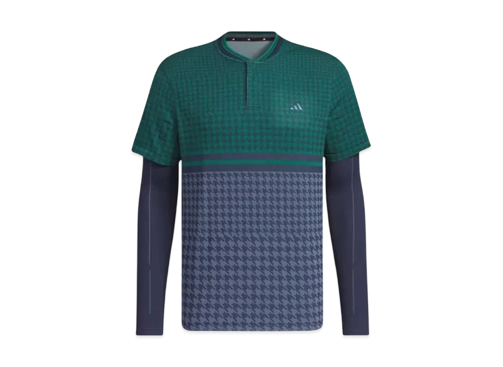 adidas Primeknit Arm Covers Side Seamless Short Sleeve Shirt "Collegiate Navy/Collegiate Green"