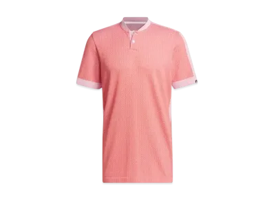 adidas Primeknit Side Seamless Stand Collar Short Sleeve Shirt "Preloved Red/White"