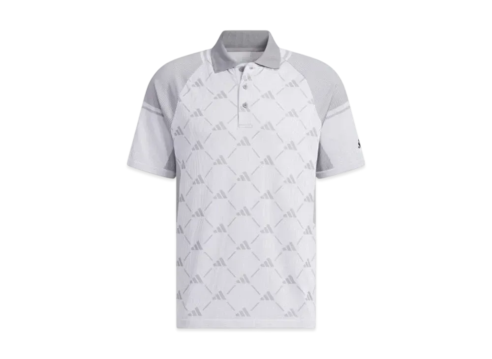 adidas Primeknit Side Seamless Monogram Short Sleeve Polo Shirt "White"