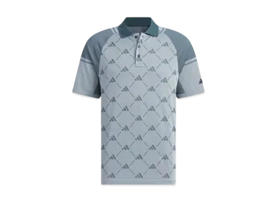 adidas Primeknit Side Seamless Monogram Short Sleeve Polo Shirt "Grey"
