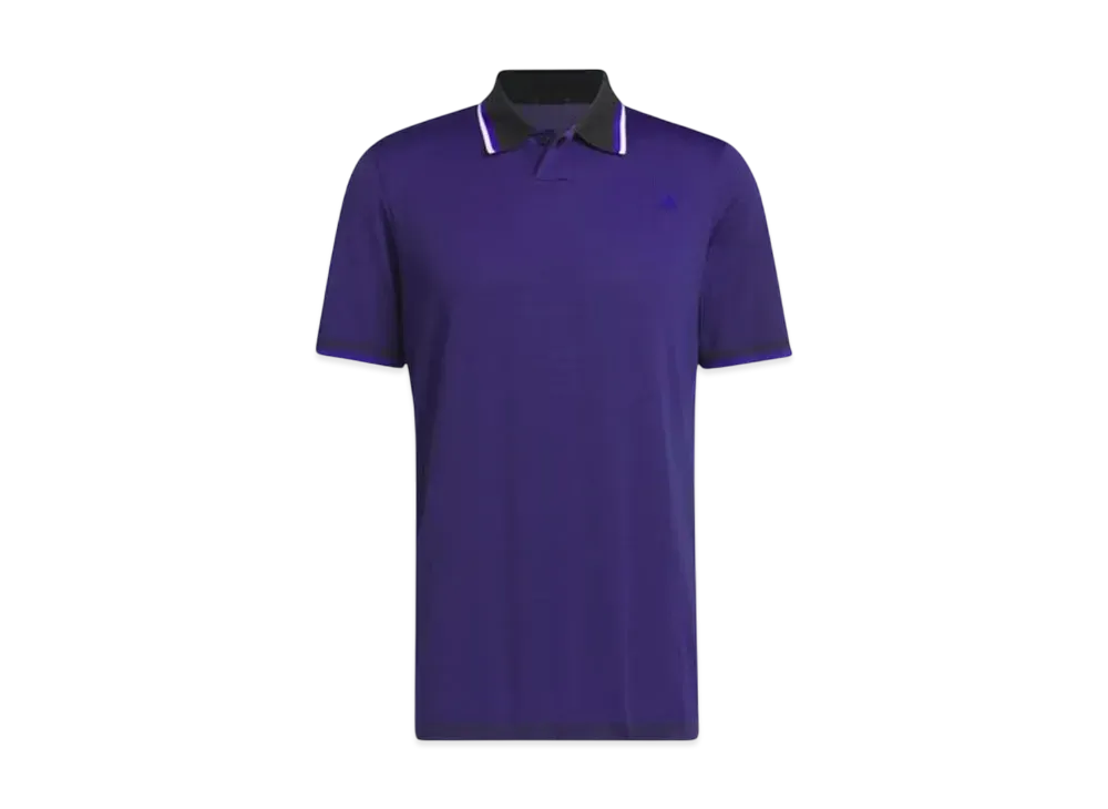 adidas Primeknit Side Seamless Short Sleeve Polo Shirt "Black/Lucid Blue"