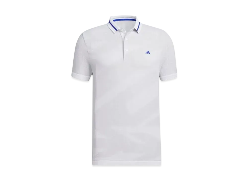 adidas Primeknit Side Seamless Short Sleeve Polo Shirt "White"