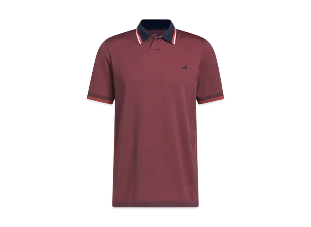 adidas Primeknit Side Seamless Short Sleeve Polo Shirt "Collegiate Navy/Preloved Red"