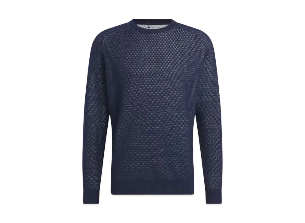 adidas Primeknit Double Face Long Sleeve Crewneck Sweater "Collegiate Navy/White"