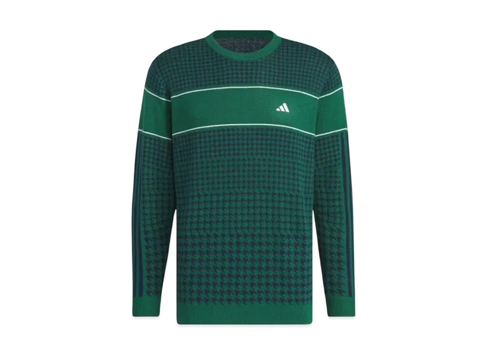 adidas Primeknit Houndstooth Sweater "Collegiate Green"