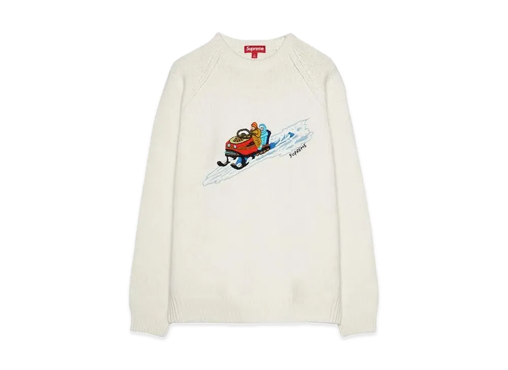 Supreme スノーモービルセーター ホワイト