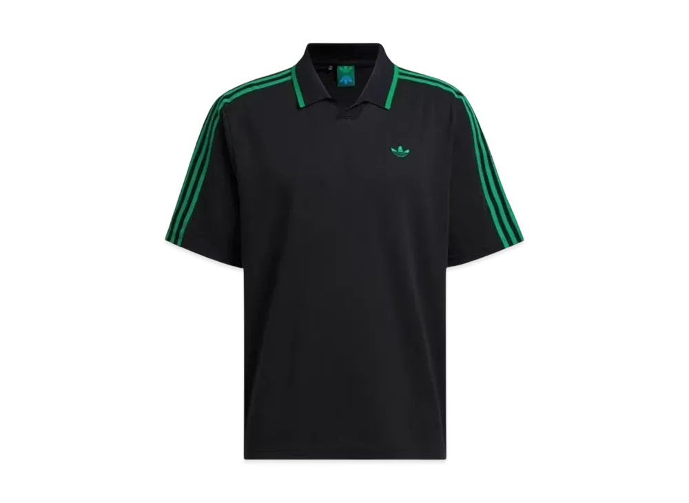 adidas Rolling Links Three Stripes Short Sleeve Polo "Black"