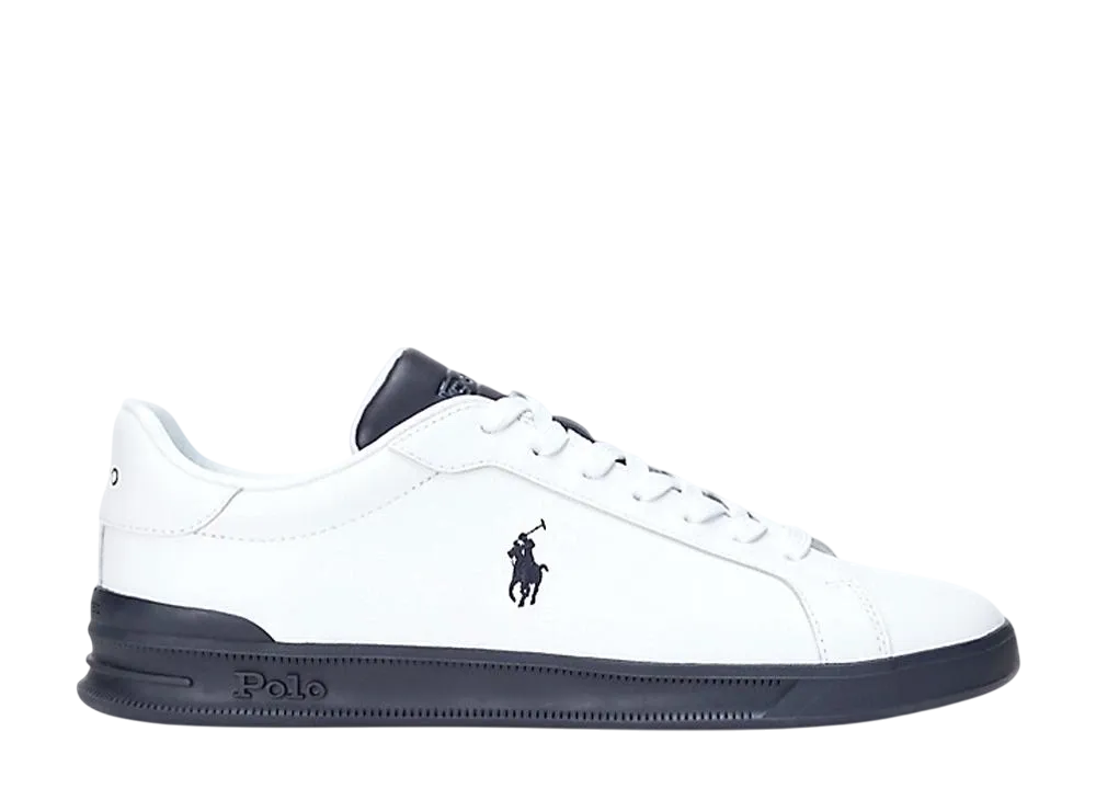 Polo Sport Ralph Lauren Heritage Court 2 Leather Sneaker "White/Navy"
