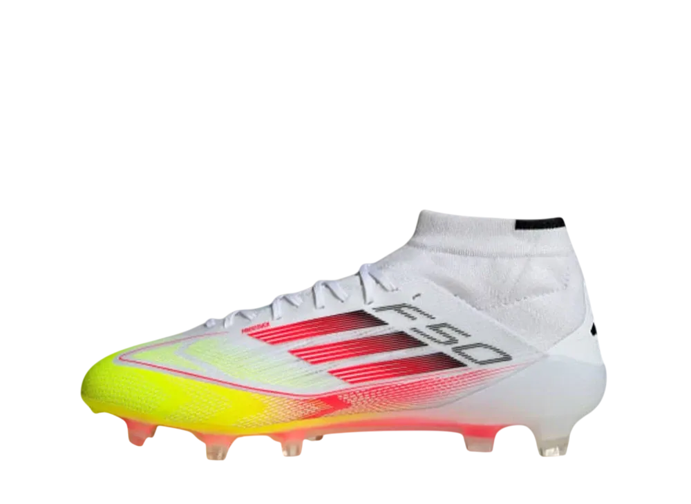 adidas Women's F50 Elite Mid FG "Cloud White/Lucid Red/Solar Yellow"