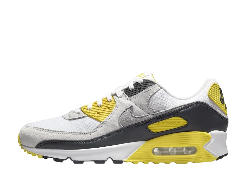 ナイキ エアマックス90 "ホワイト/ライトニング/フォトンダスト/ライトスモークグレー"