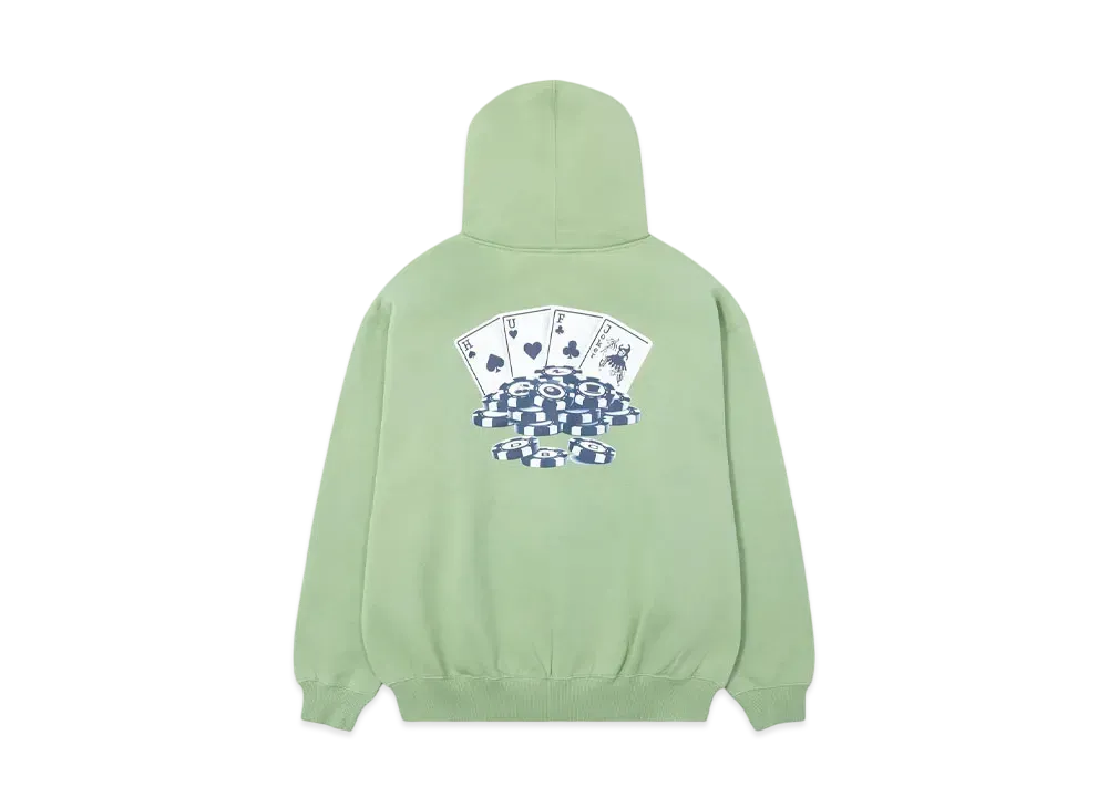 HUF Casino Collection Hold EM Full Zip Hoodie "Basil"