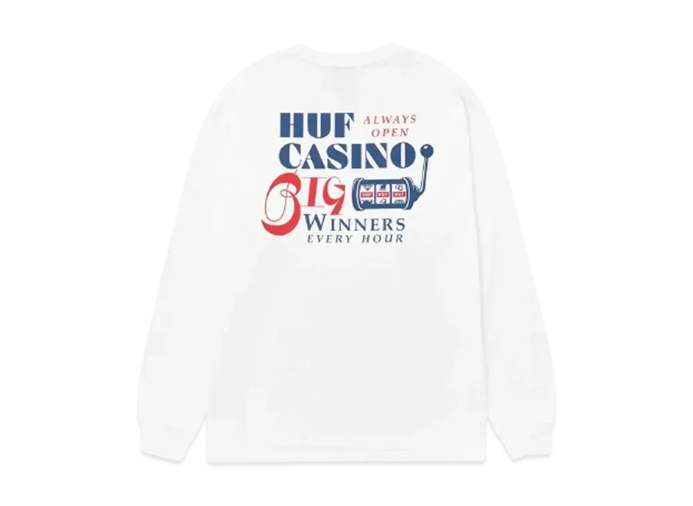 HUF Casino Collection Jackpot Full LS Tee "White"