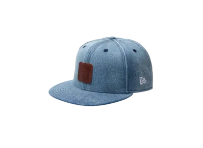 NEW ERA 9Fifty Denim Leather Patch "Washed Denim"